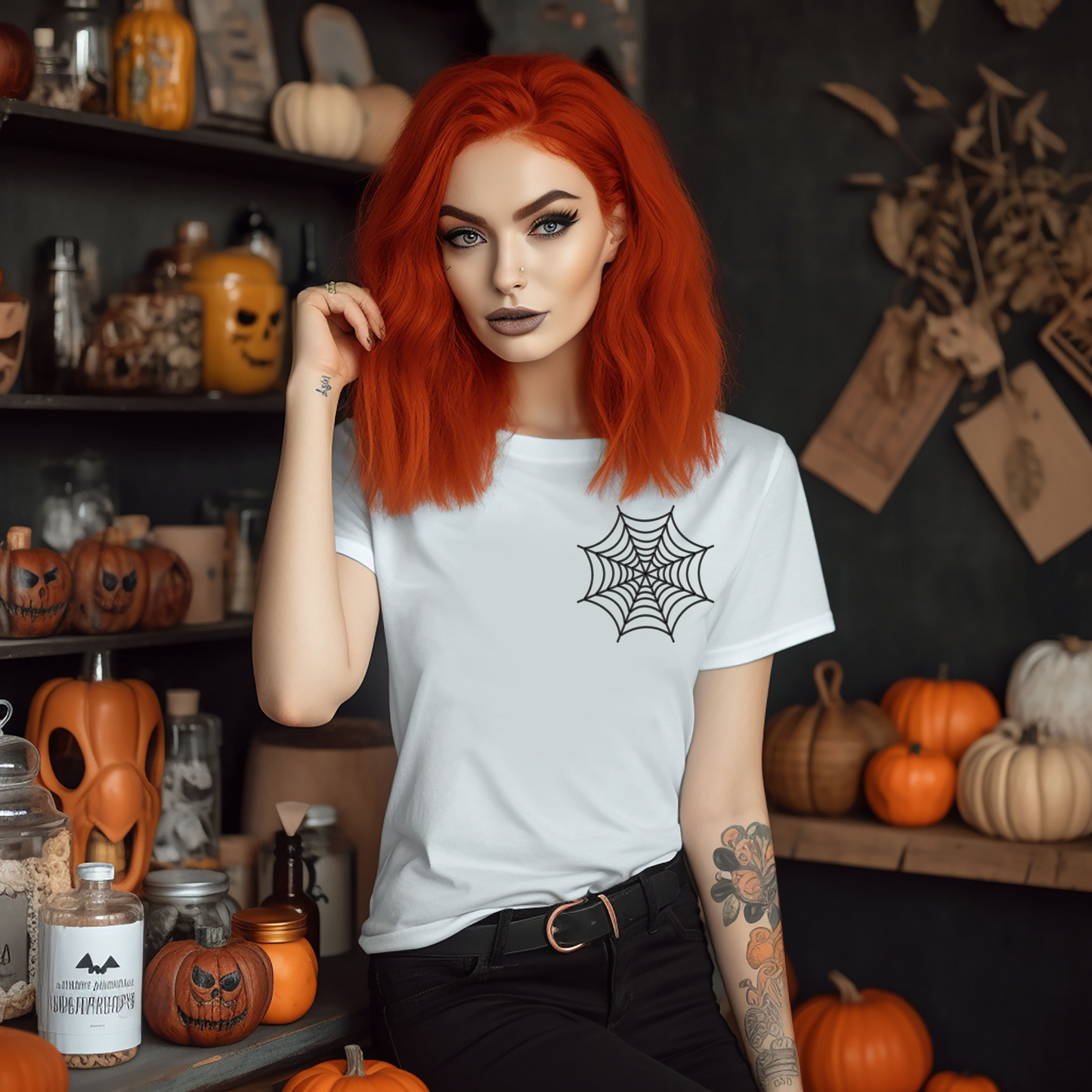 Black spiderweb-pocket