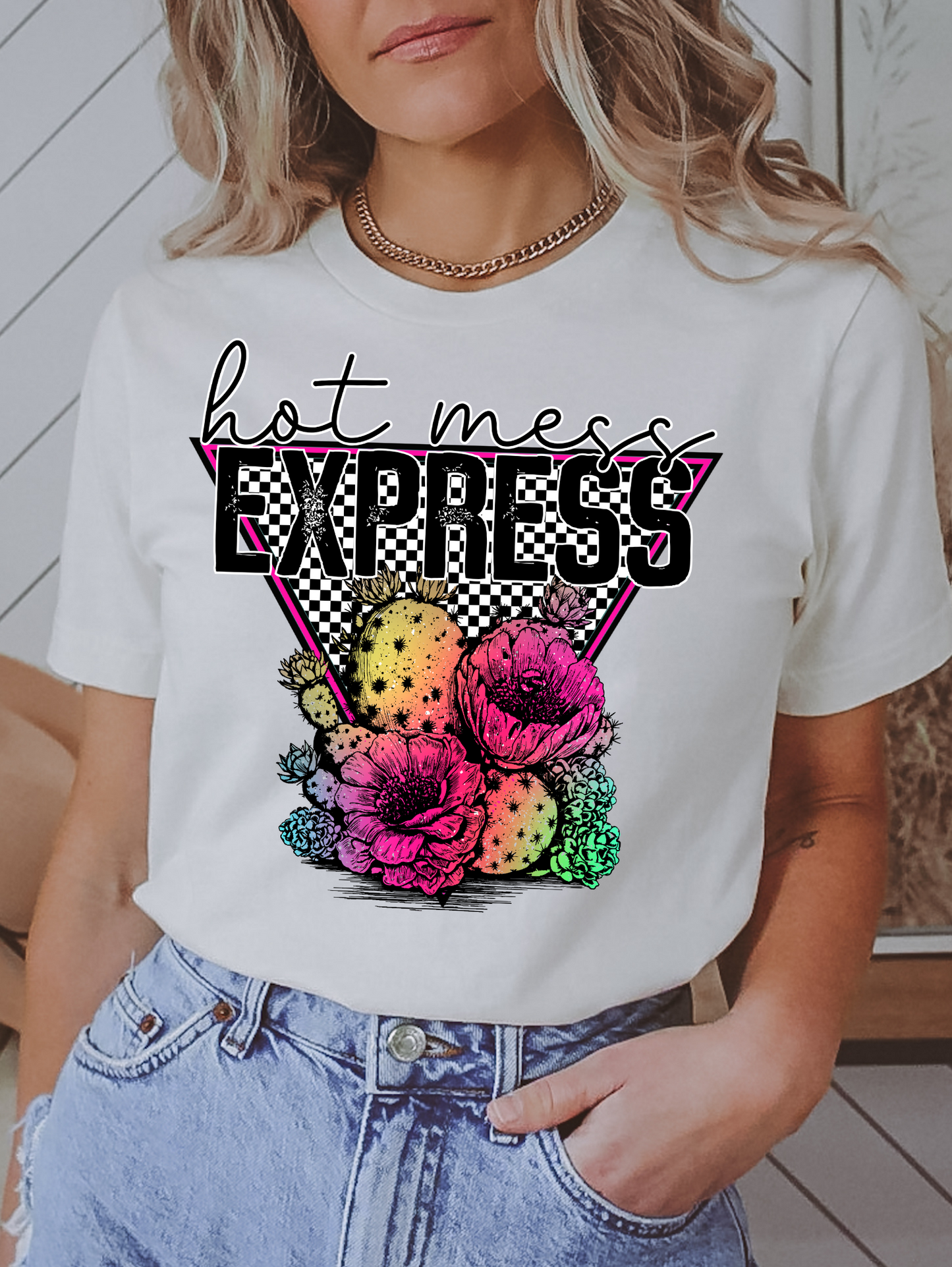 Hot Mess Express Checkered Cactus
