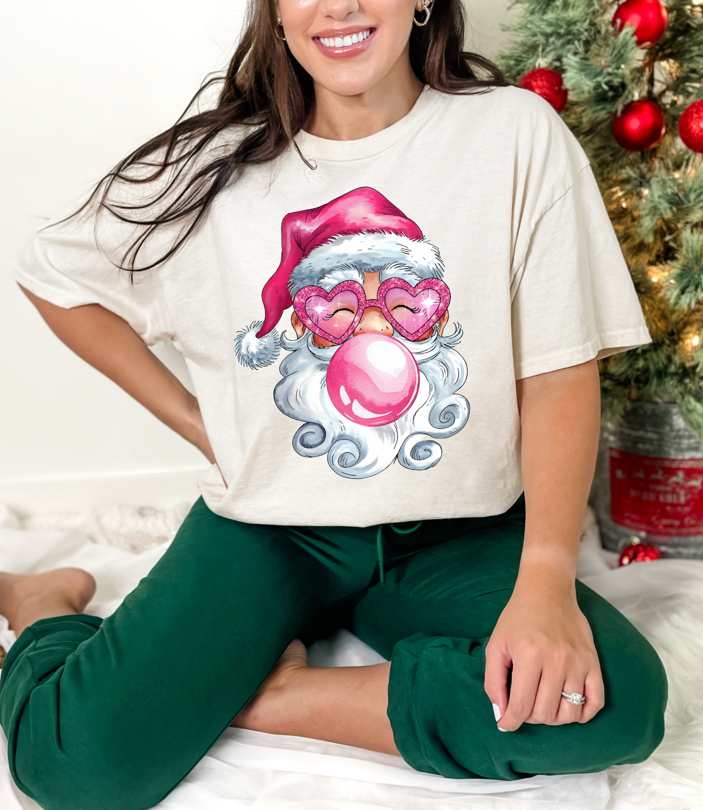 Bubblegum Christmas Glitter Santa