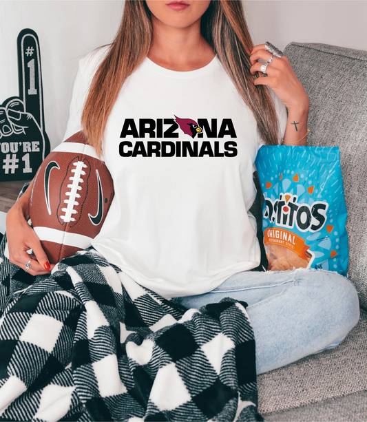 Arizona Cardinals with cardinal as O - black letters