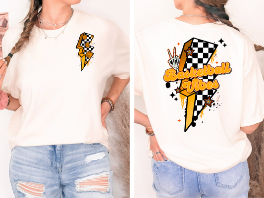 Checkered lightning with basketballs-front