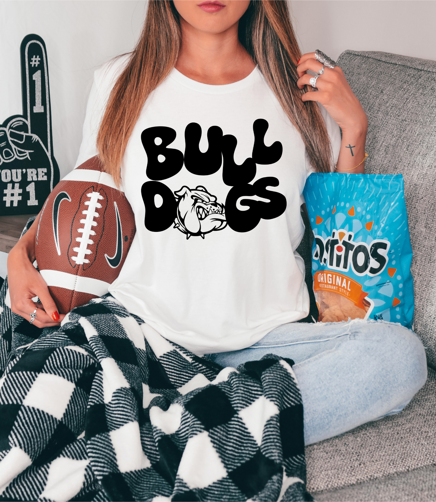 Bulldogs - black bubble letters