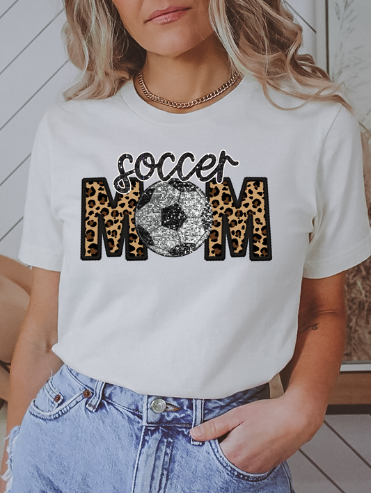 Soccer mom - faux sequin and cheetah print