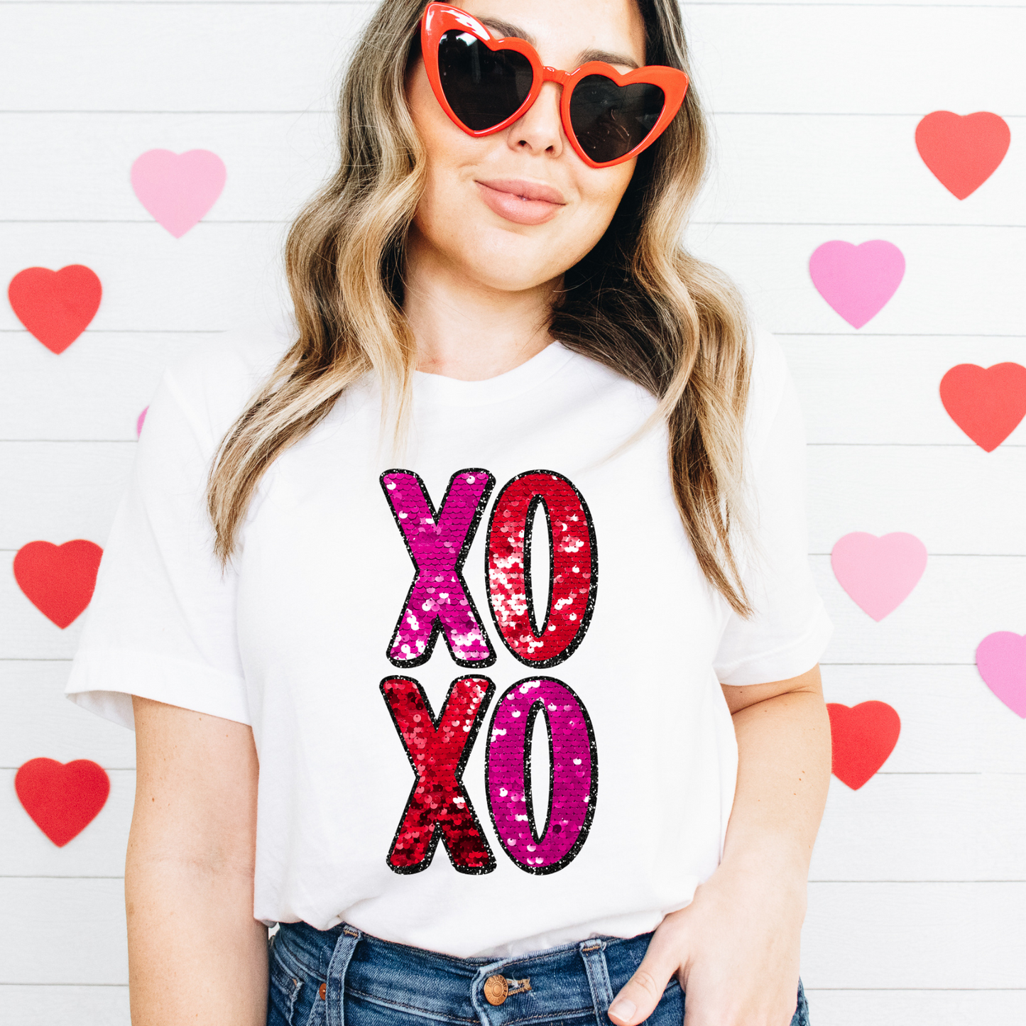Xoxo- Red & Pink Sequins