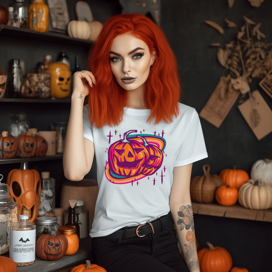 Jack o lanterns and purple sparkle