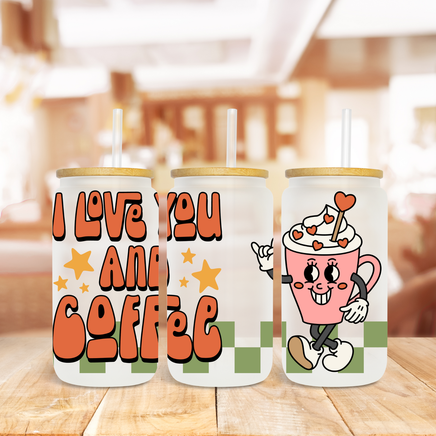 I Love You and Coffee - UV Libby Wrap