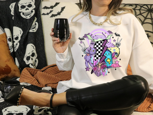 Purple Halloween collage