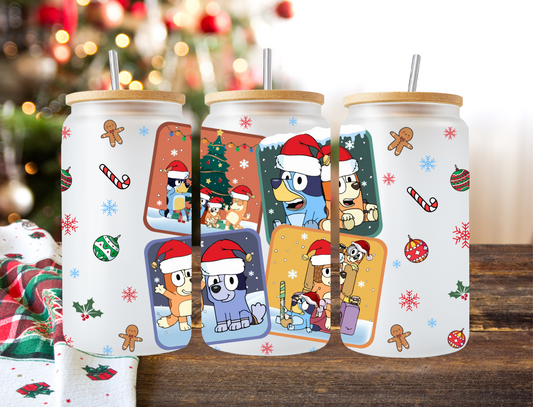 Bluey Christmas Character Cards - UV Libby Wrap