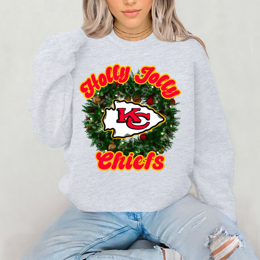 Holly Jolly Chiefs Arrowhead Red Gold