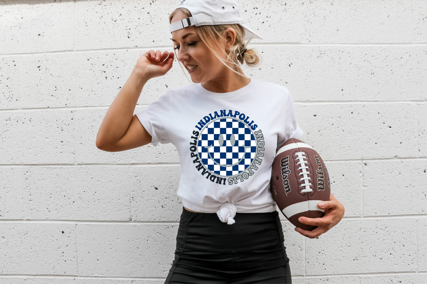 Indianapolis- Checkered Smiley