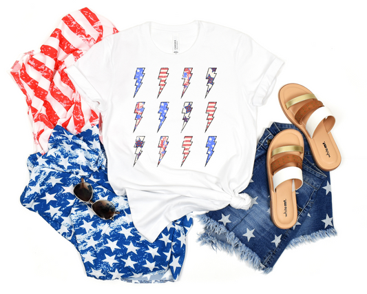 Fourth Of July Lightning Bolts