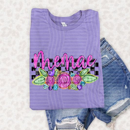 MEMAE CHECKERS FLOWERS