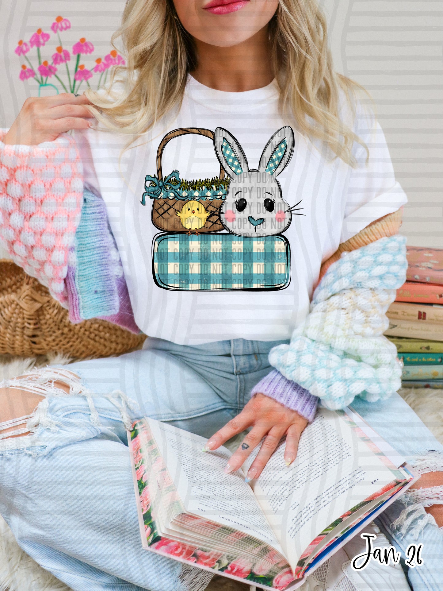 CUSTOM BLUE EASTER NAME TAG