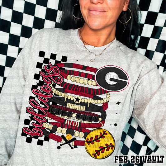 GEORGIA BULLDOGS SOFTBALL GAME DAY BRACELETS