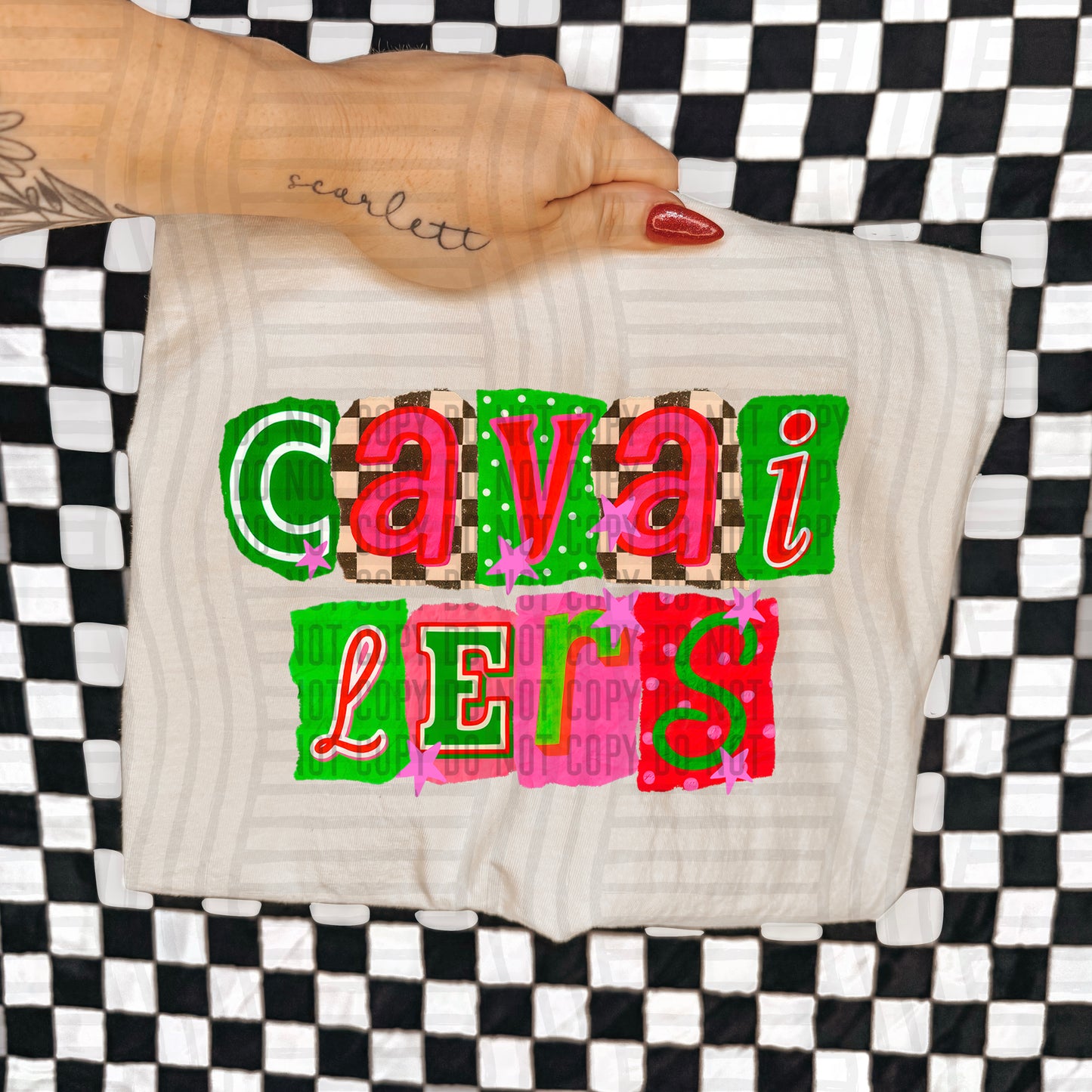 CAVAILERS RED & GREEN CHECKERS