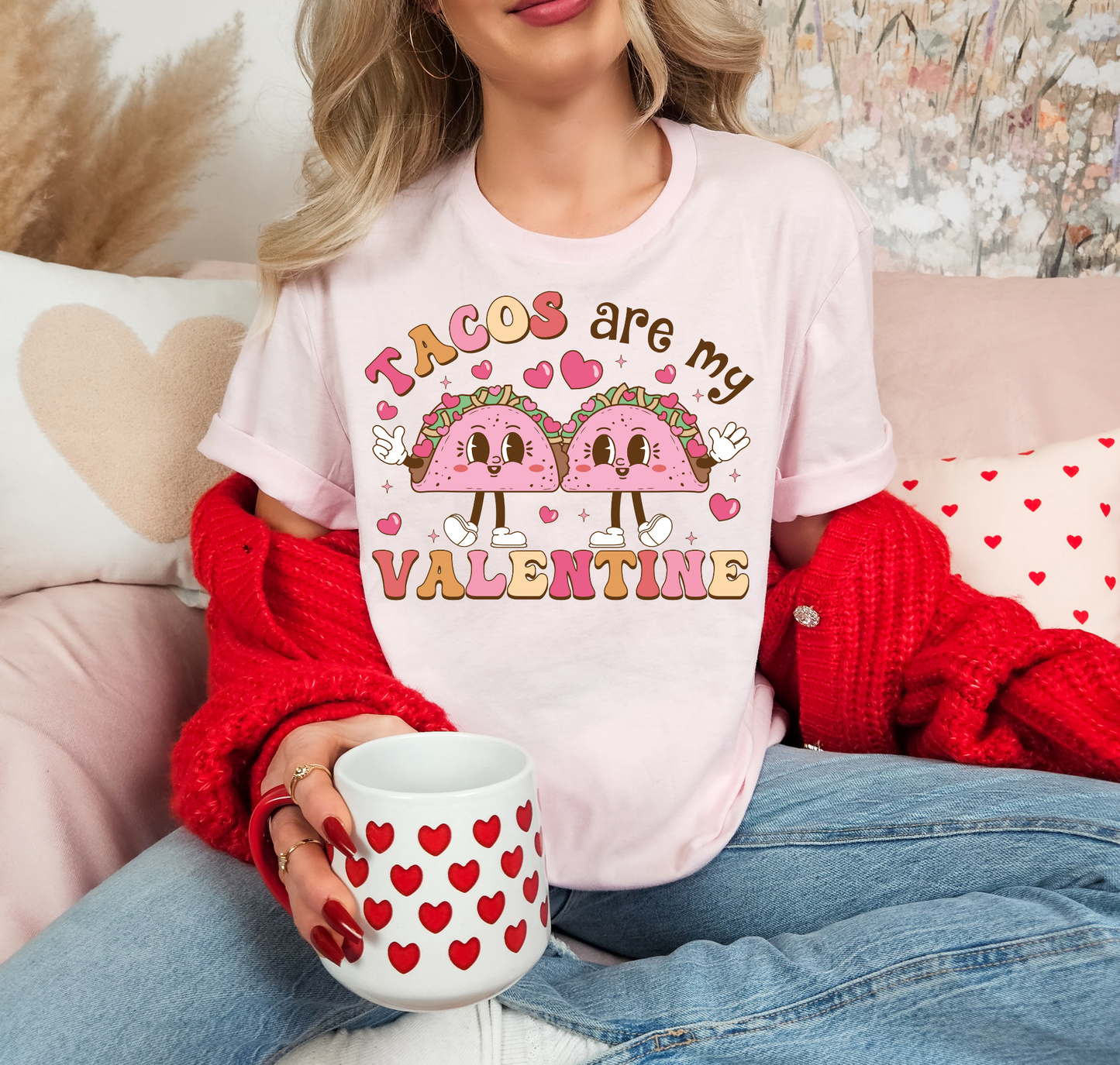 Tacos Are My Valentine Pink