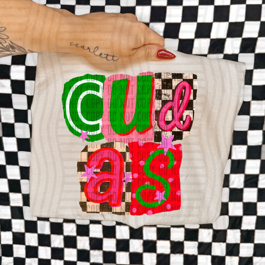 CUDAS RED & GREEN CHECKERS