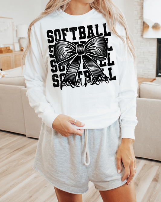 Softball Mama Bow