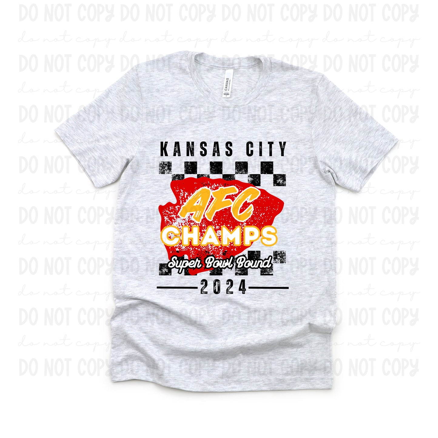 Kansas City AFC Champs Super bowl bound Checkered
