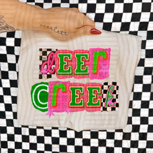 DEER CREEK RED & GREEN CHECKERS