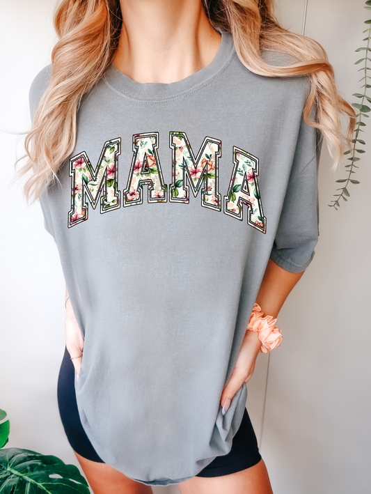 Mama-flowers within letters