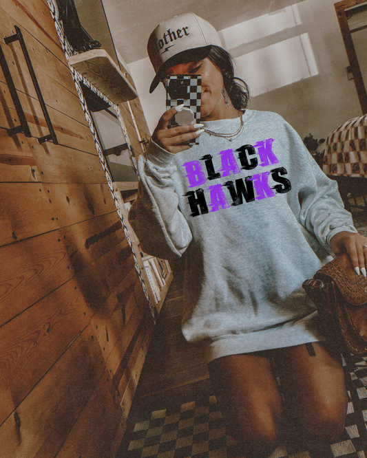 Black Hawks Purple And Black