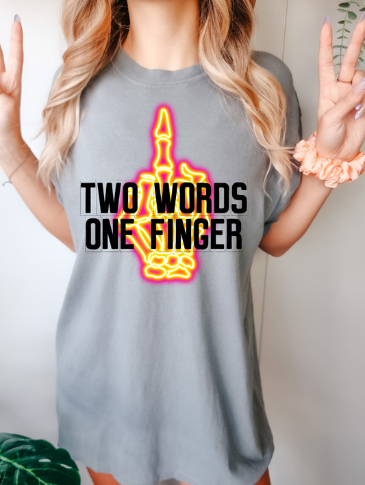 Two words one finger