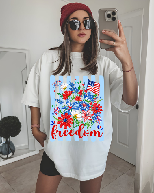 Freedom Floral Stripes