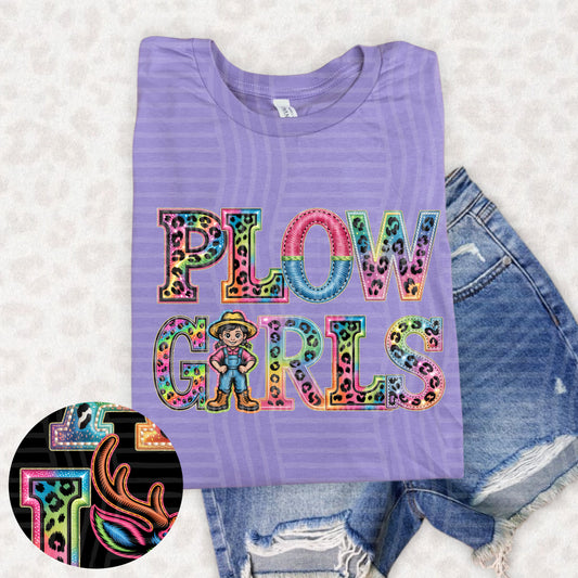 Plowgirls (pink neon leopard)