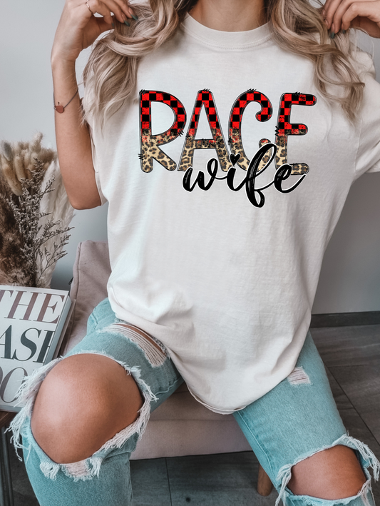 Red Leopard Checkered Race Wife