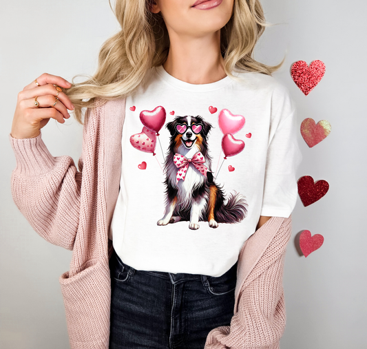 Dogs With Dog And Heart Eyes And Balloons