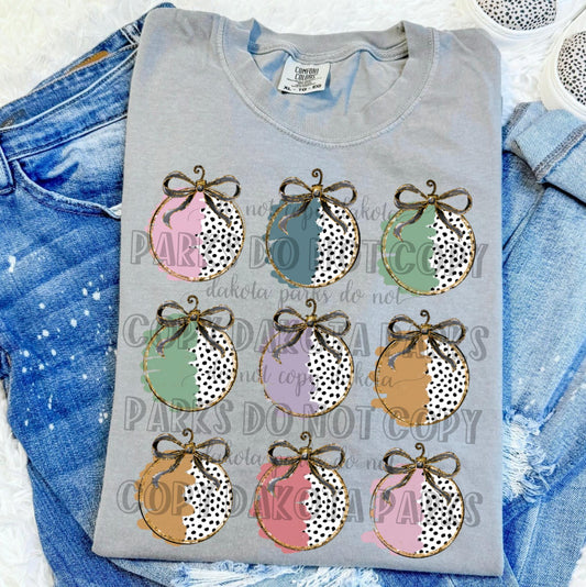 Pastel Christmas Ornaments
