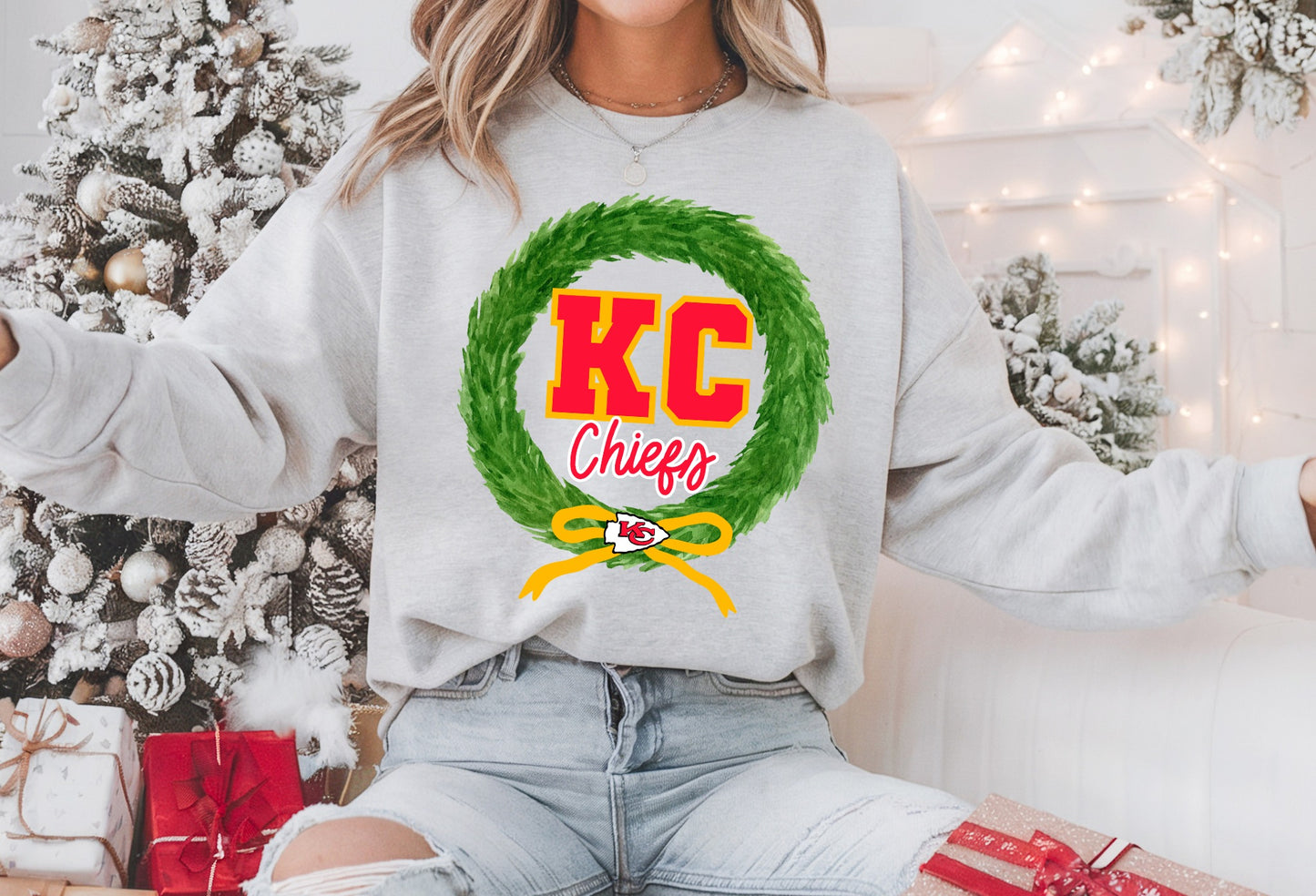 KC Christmas Wreath Bow