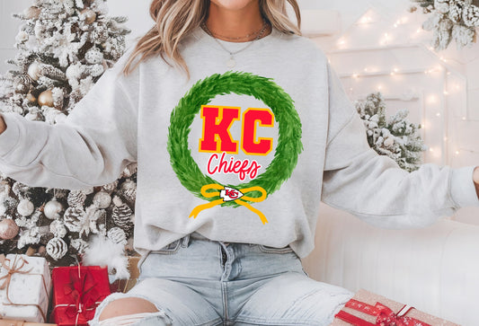 KC Christmas Wreath Bow