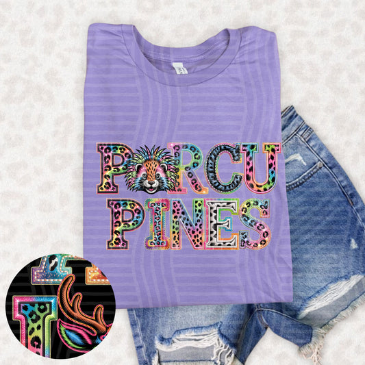 Porcupines (pink neon leopard)