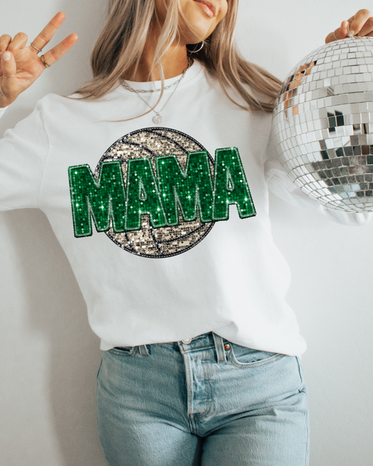 Mama Green Glitter Volleyball