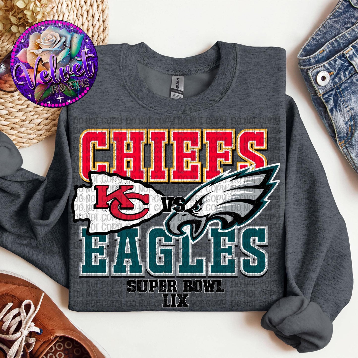 Super Bowl LIX Chiefs VS Eagles Logos