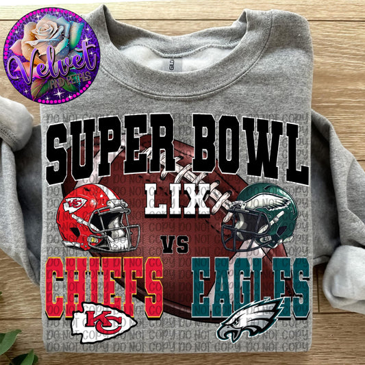 Super Bowl LIX Chiefs VS Eagles Helmets