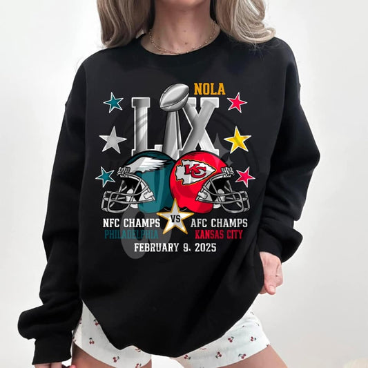 Super Bowl LIX NOLA NFC Champs VS AFC Champs White