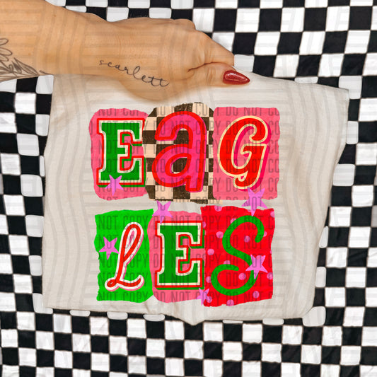 EAGLES RED & GREEN CHECKERS