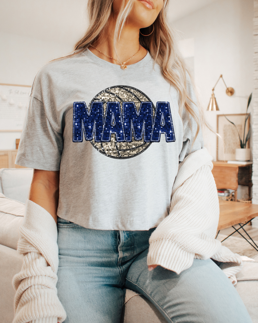 Mama Blue Glitter Volleyball