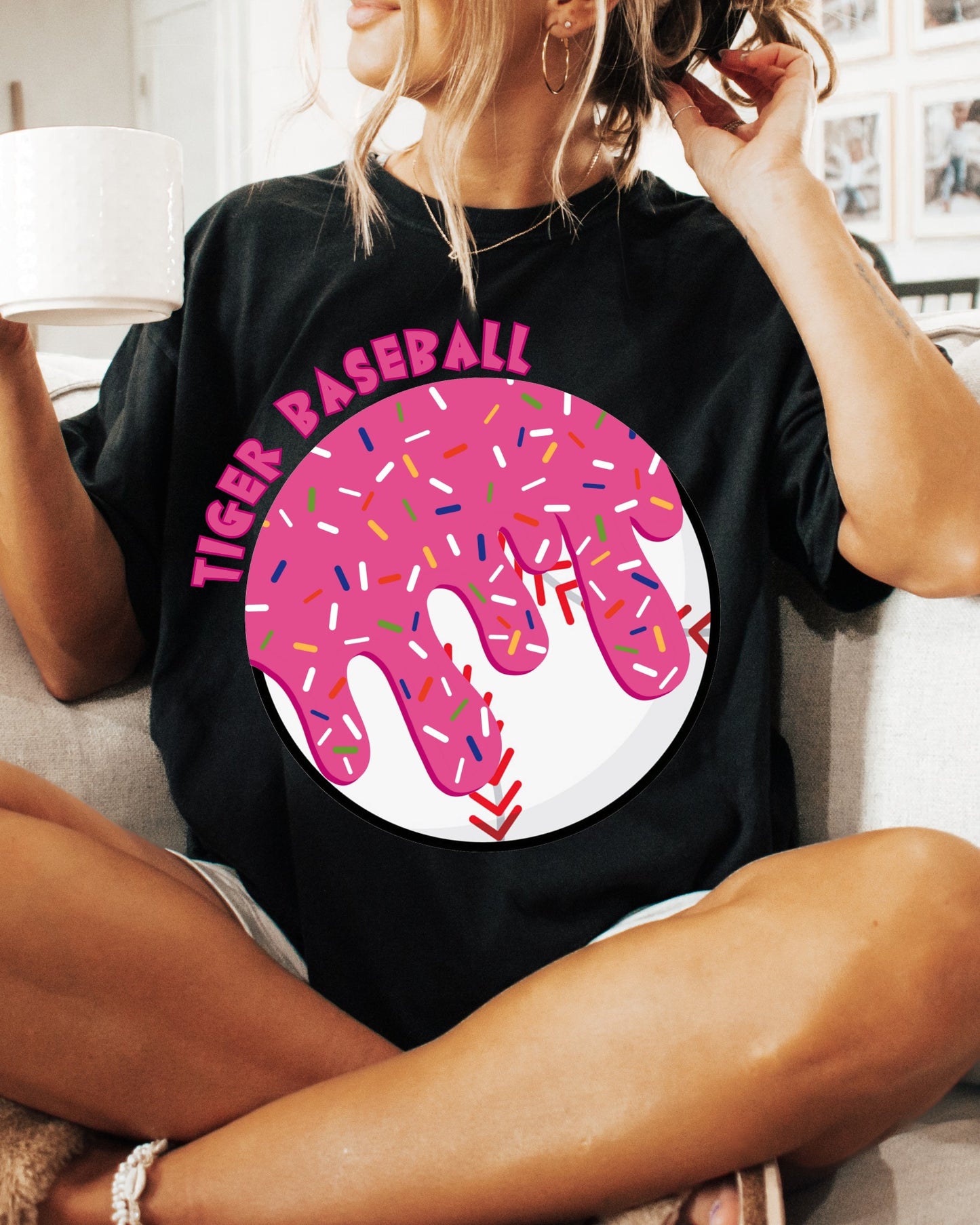 Personalized Pink Drip Baseball