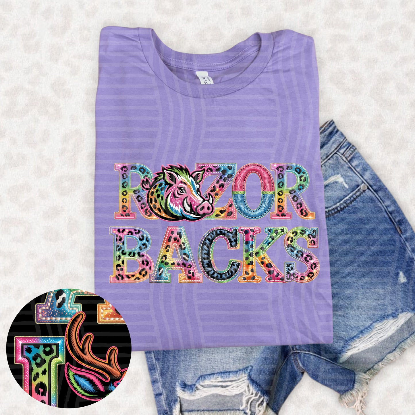 Razorbacks (pink neon leopard)