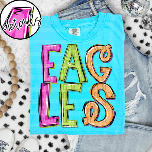 DOODLE COLORFUL EAGLES