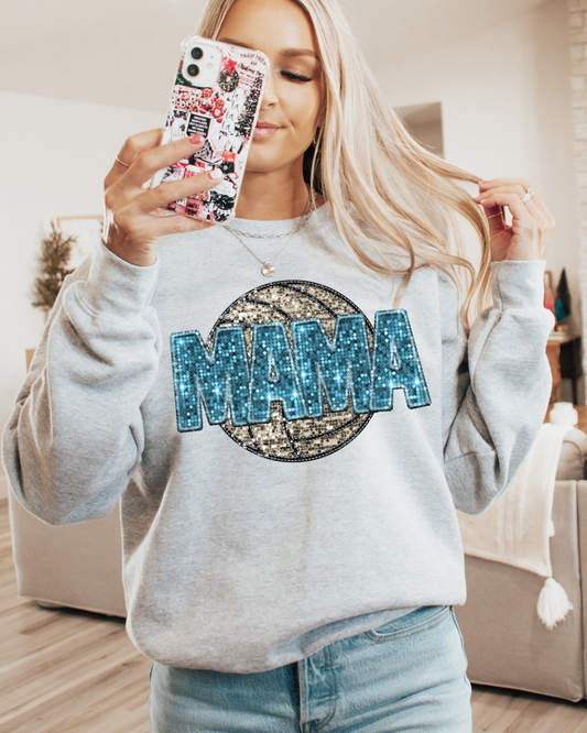 Mama Light Blue Glitter Volleyball