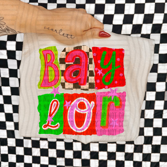 BAYLOR RED & GREEN CHECKERS