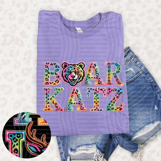 Bearkatz (pink neon leopard)