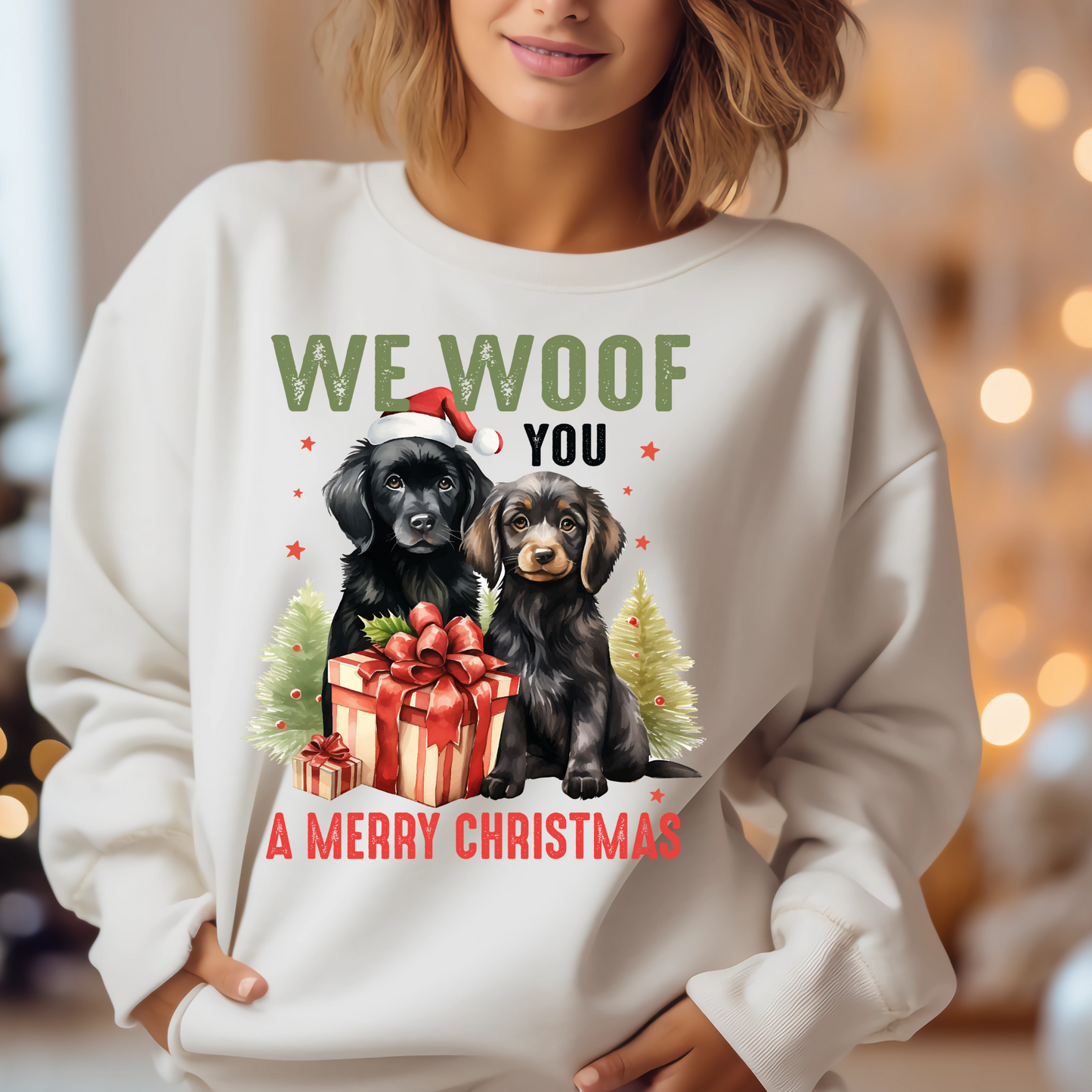 Pop Art We Woof You Every Day - Personalized Custom Women's T-shirt Designed By Evita Needful