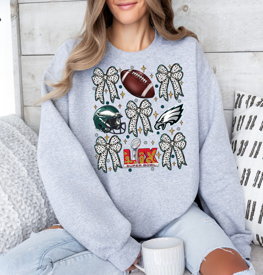 Bow Footballs Eagles Superbowl LIX