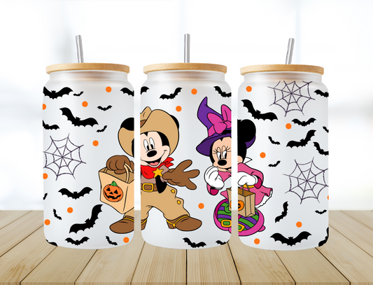 Mickey and Minnie in costumes - UV Libby Wrap